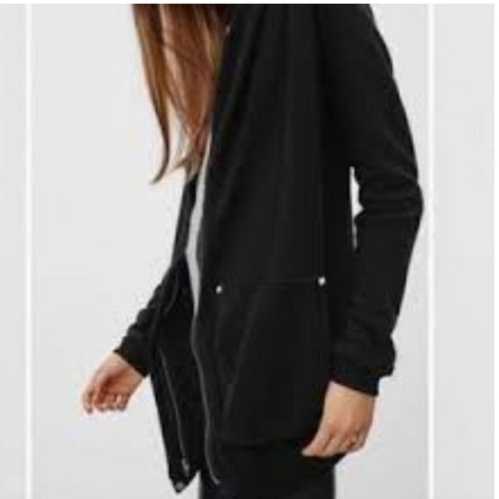 Wilfred Free‎ Black Studded Pocket Hooded Cardigan Jacket Womens XS - Picture 5 of 11